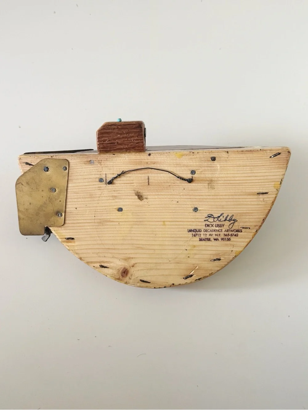 RARE! Dick Libby “Tug Boat” Folk Art • Signed